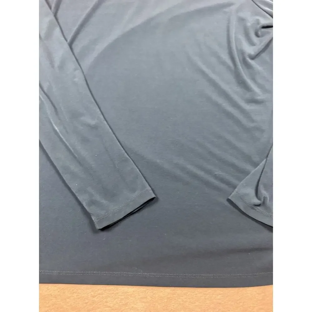 Michael Michael Kors Women’s XL Blue Mock Neck Long Sleeve Button Top